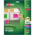 Avery Label, Neon, Remvable, 3X4, Ast 72PK AVE6482